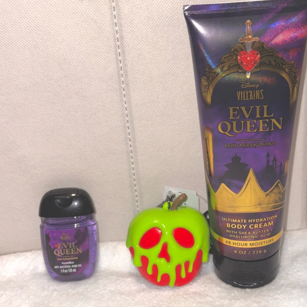 Bath & Body Works Evil Queen Body Cream and Hand Sanitizer - Purple and Green